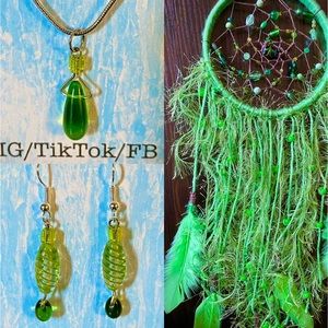 Custom made Dreamcatcher with Earrings and Necklace
